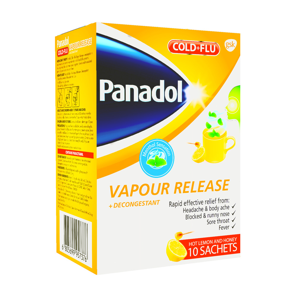 Panadol Cold & Flu Vapour Release 10Sachets