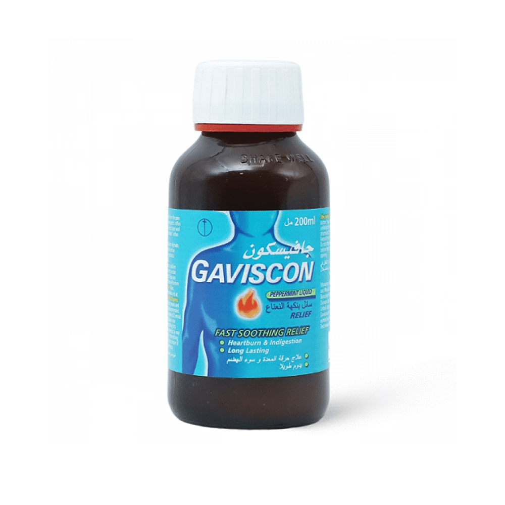 Gaviscon Pepp. Liquid Syrup 200ml