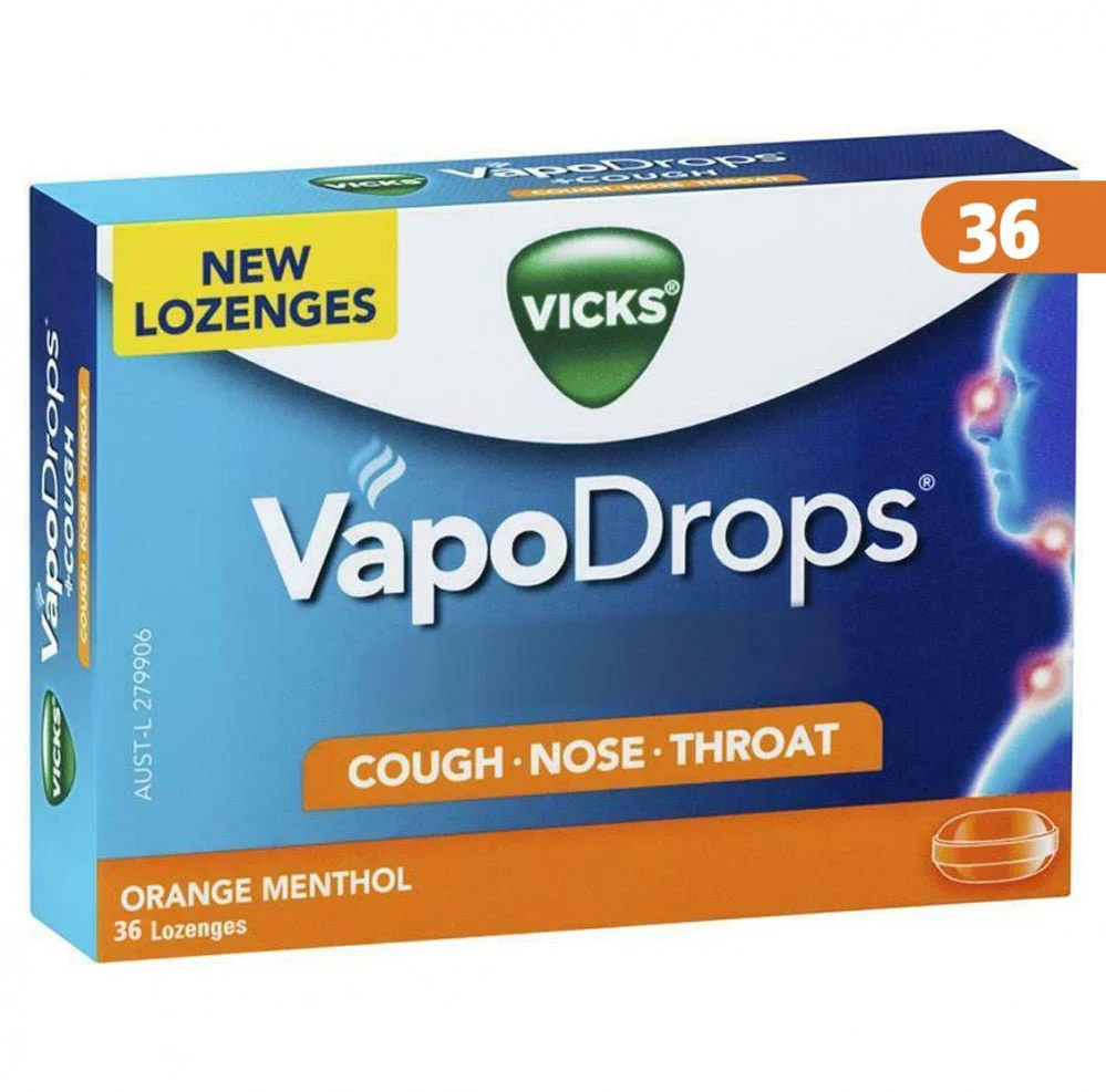 Vicks Vapodrops  Orange 36 Lozenges