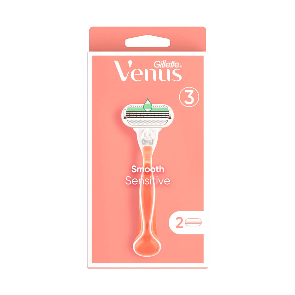 Gillette Venus Smooth Sensitive 3blades Razor 2up