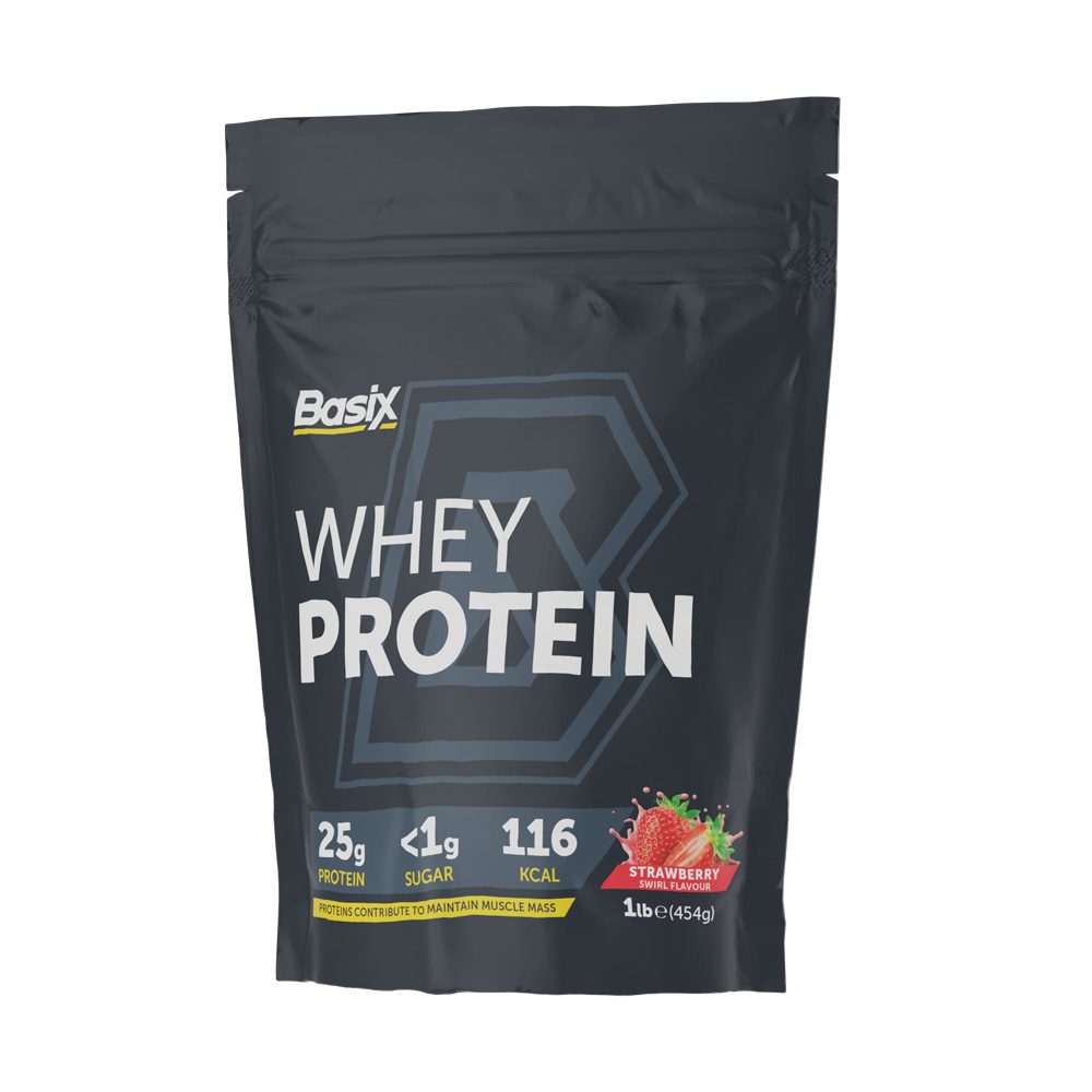 Basix Whey Protein 25 Gm Strawberry 1 Lb