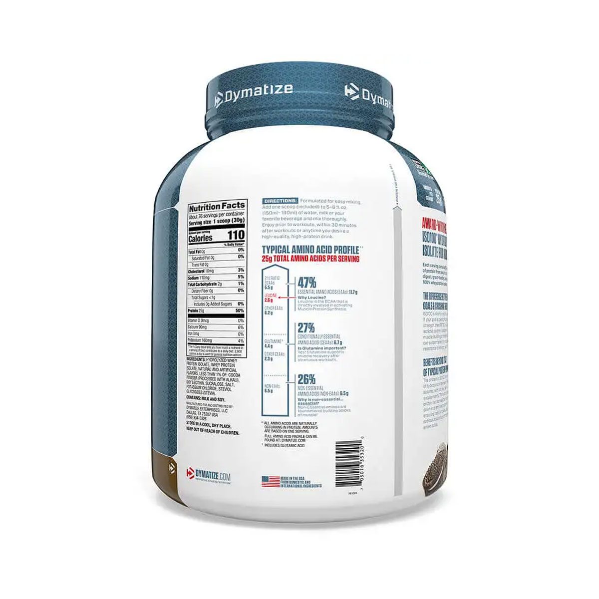 Dymatize Iso 100 Cookies And Cream 5 Lbs