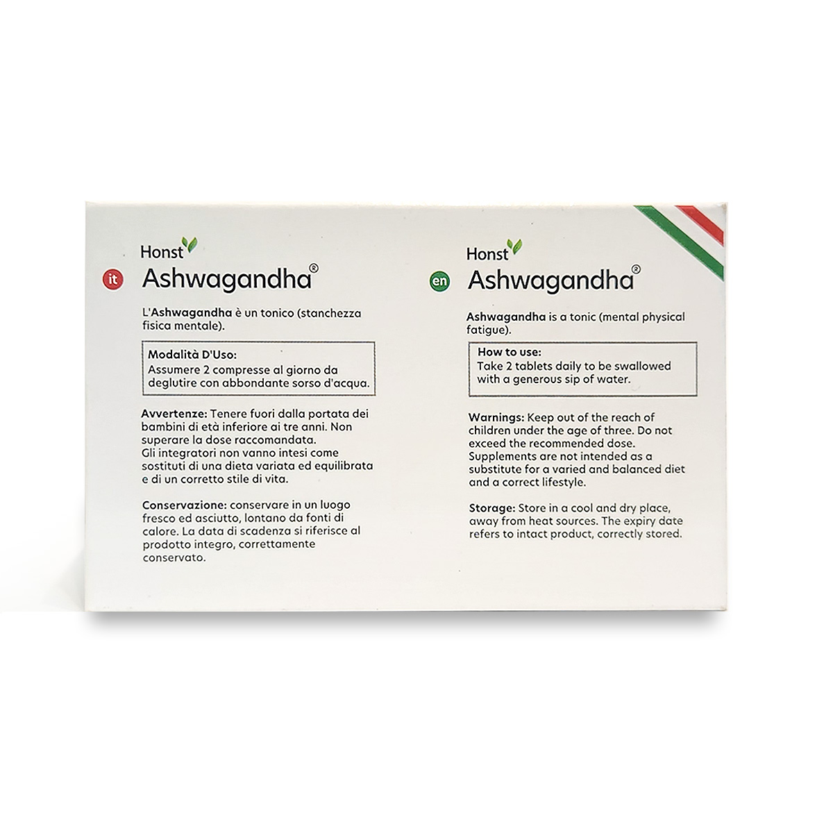 Honst- Ashwagandha - 60 Tabs - Helps mental & physical tiredness.