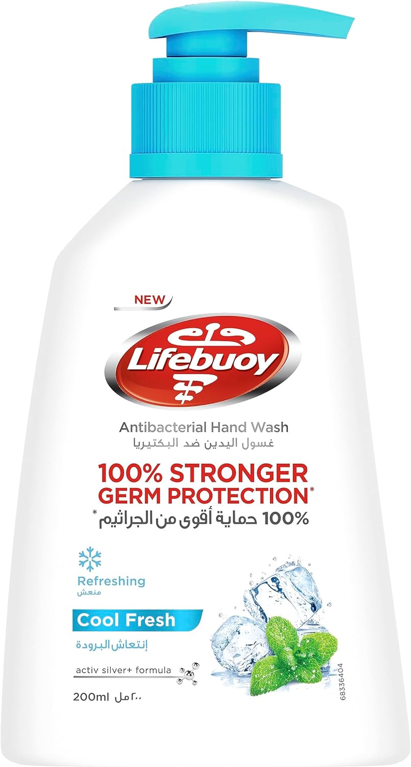 Lifebuoy Antibacterial Hand Wash Cool Fresh For 100% Stronger Germ Protection And Hygiene 200 Ml