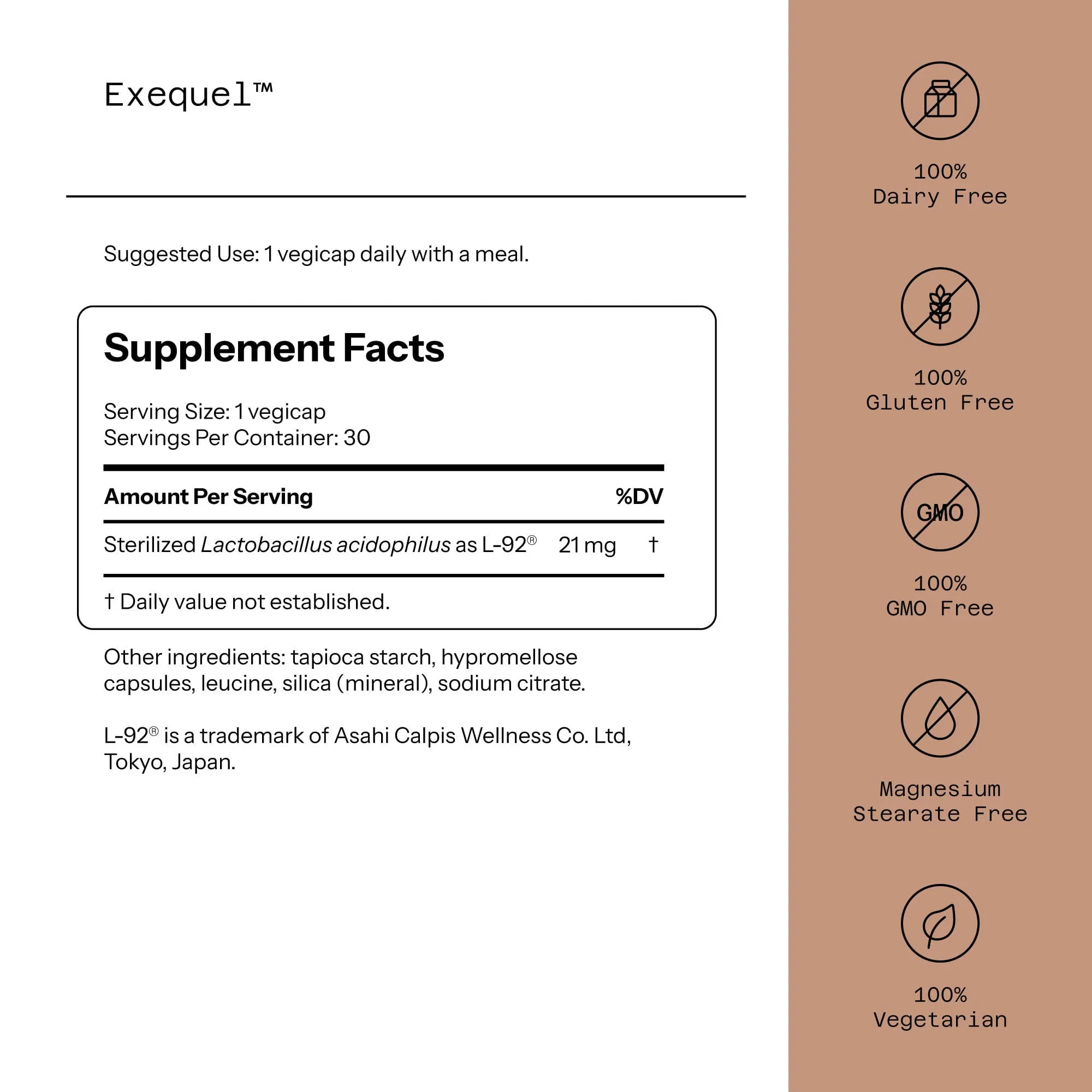 EXEQUEL - Skin Health, Soothes dry, sensitive skin,21 mg, 30 Vegicaps