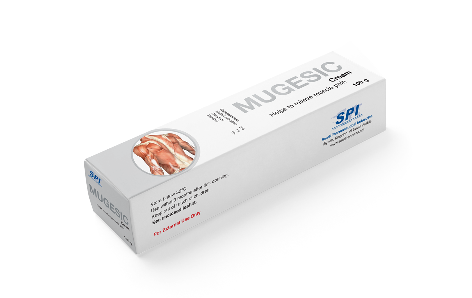 Mugesic Muscle Pain Relief Cream 100g