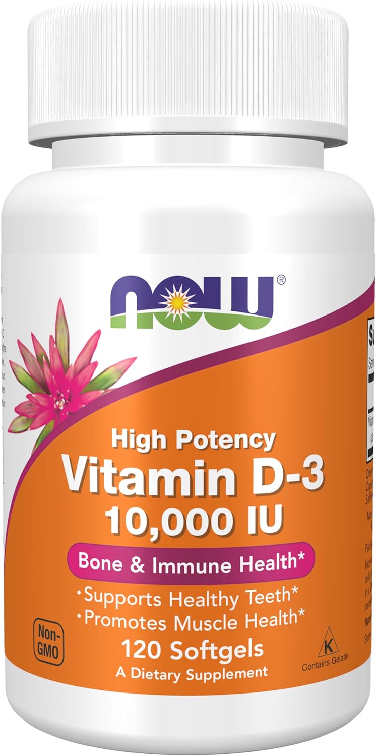 Now Food Vitamin D-3 10000 Iu 120 Soft Gels