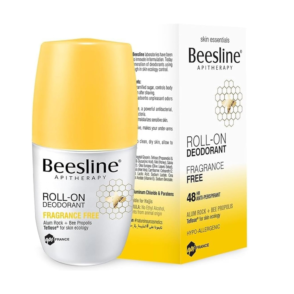 Beesline Roll On Deodorant Fragrance Free 50 Ml