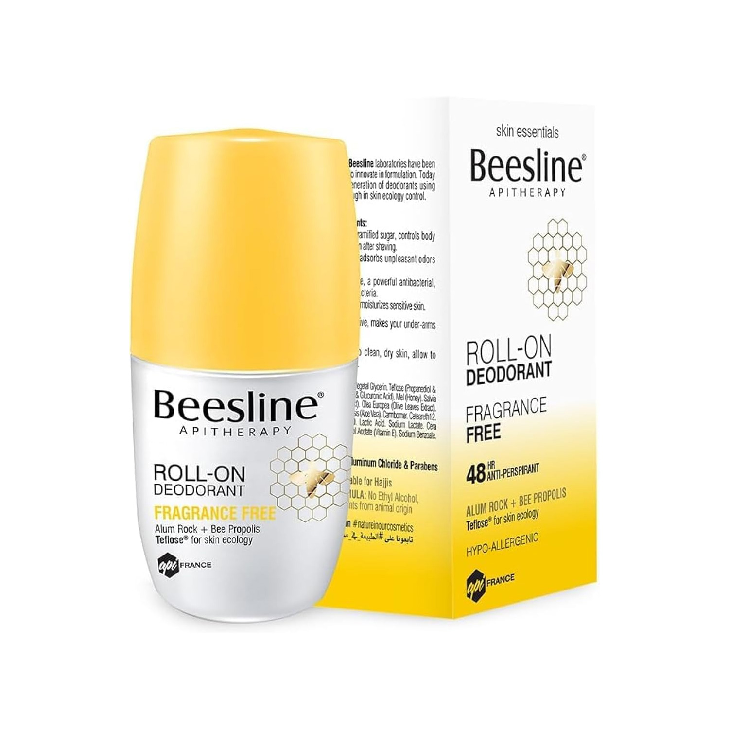 Beesline Roll On Deodorant Fragrance Free 50ML