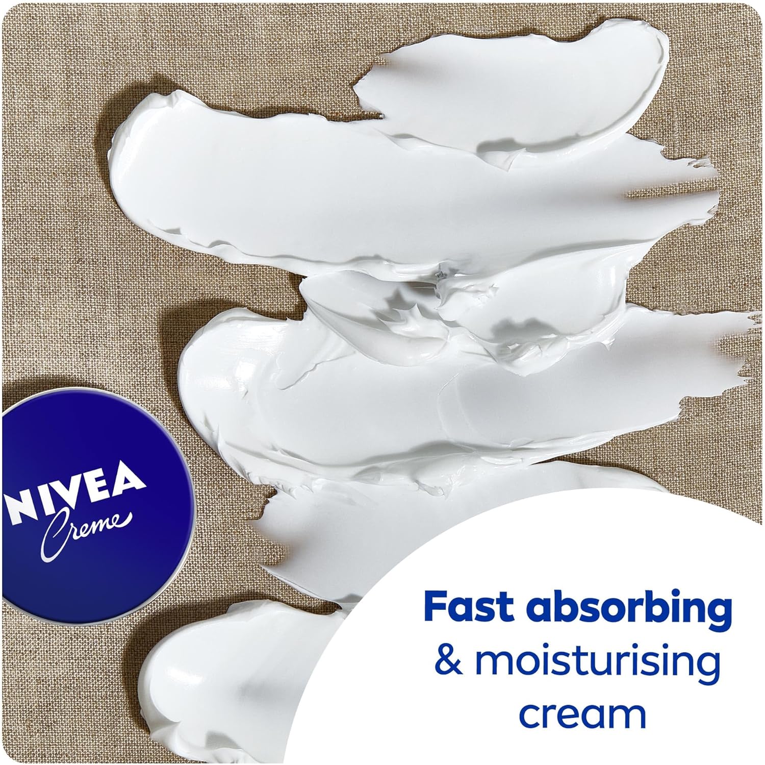 NIVEA Creme Moisturising Cream, Universal All Pourpose Face Body Hands, Tin 400ml