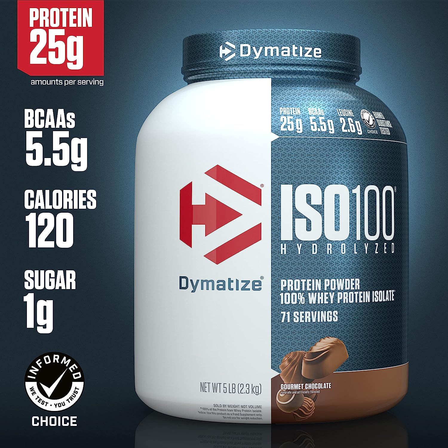 Dymatize Protein Powder 100% isolate 71 Serving chocolate