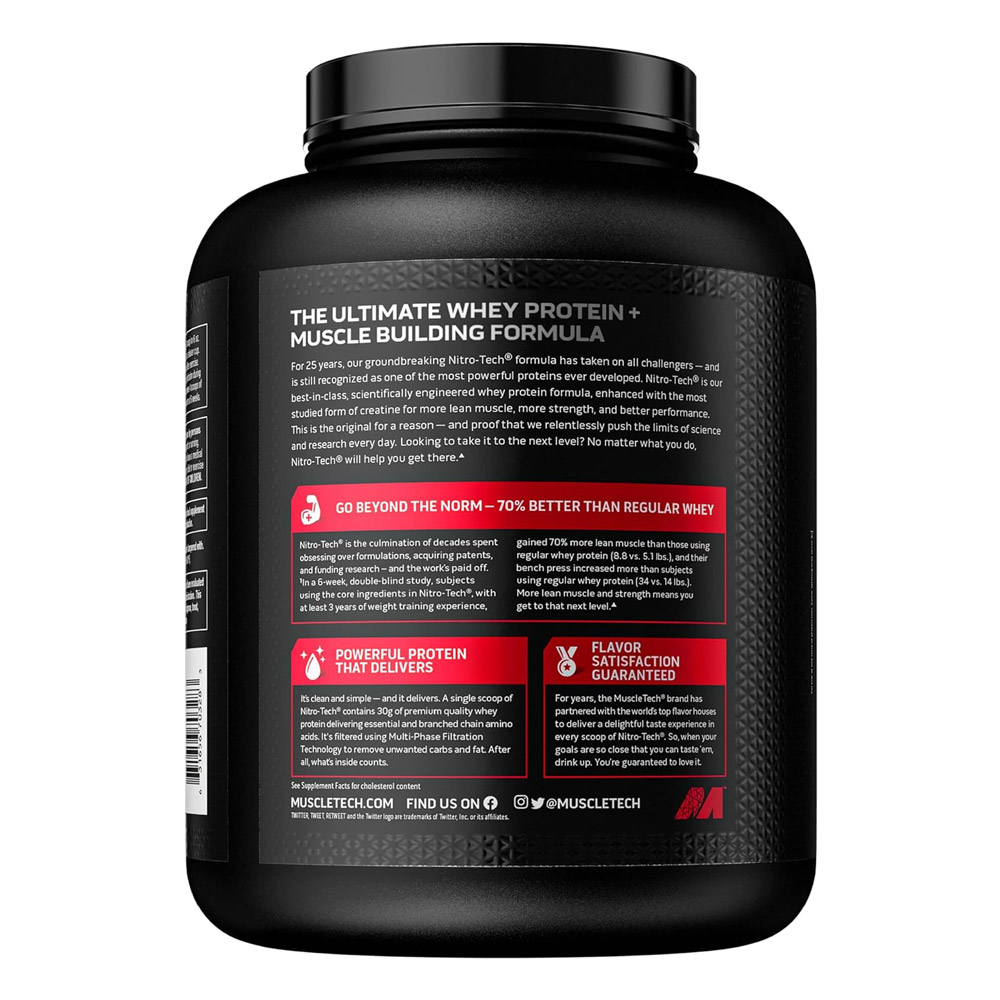 Nitro Tech Whey Protein 30g protein 4LB strawberry