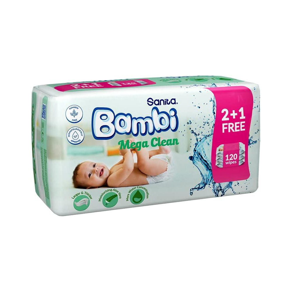 Bambi Mega Clean 40 3P X4 2+1 Free 4003p12