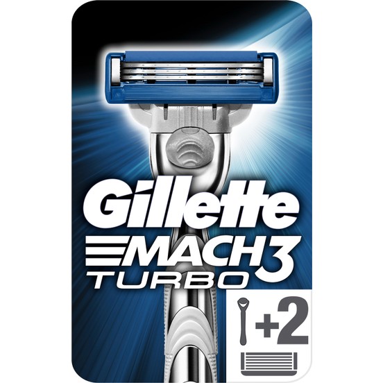 Gillette Mach 3 Turbo Razor 2up 32389