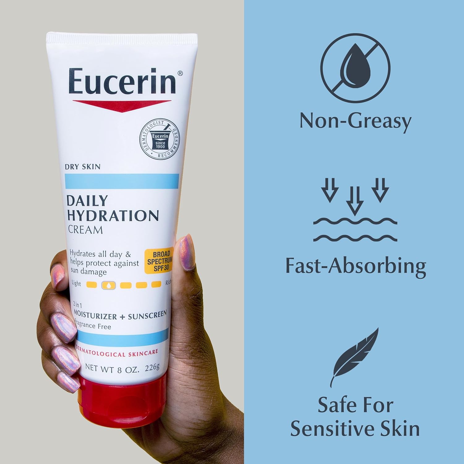 Eucerin Daily Hydrating Cream 226 Gm