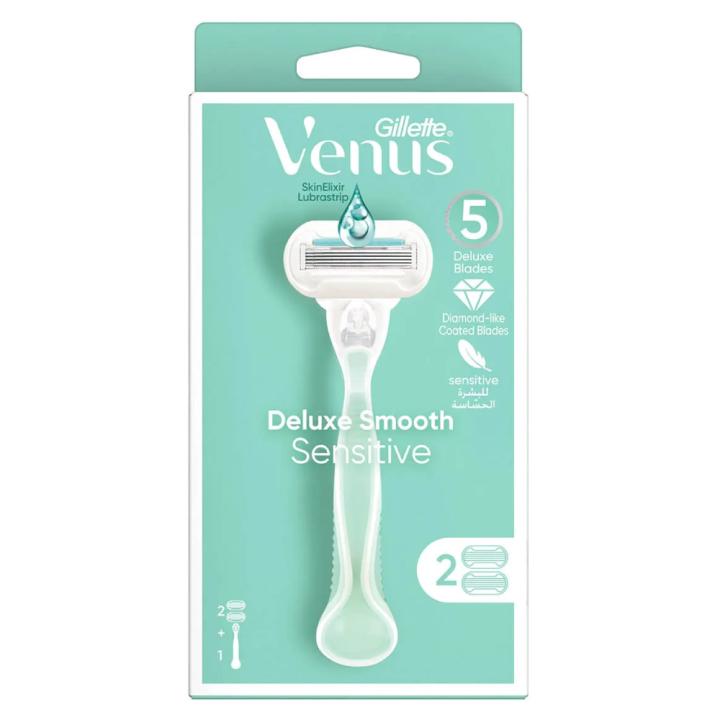 Gillette Venus Deluxe Smooth Sensitive Razor 2 Up