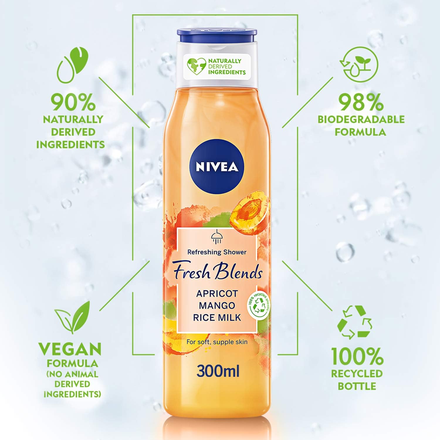 Nivea Refreshing Shower Fresh Blends Apricot & Mango 300Ml