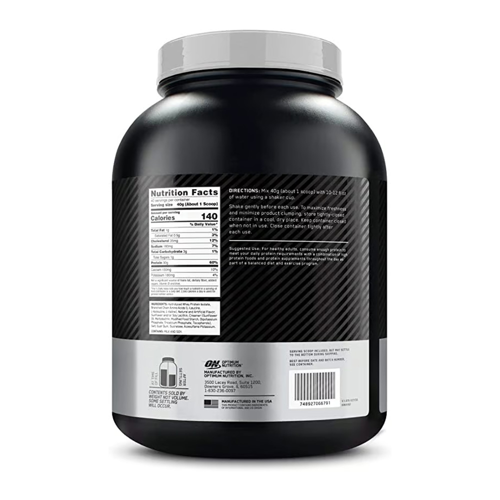 Optimum Nutrition Hyrdo Whey Velocity Vanilla ,3.52 LB, 40 Serving