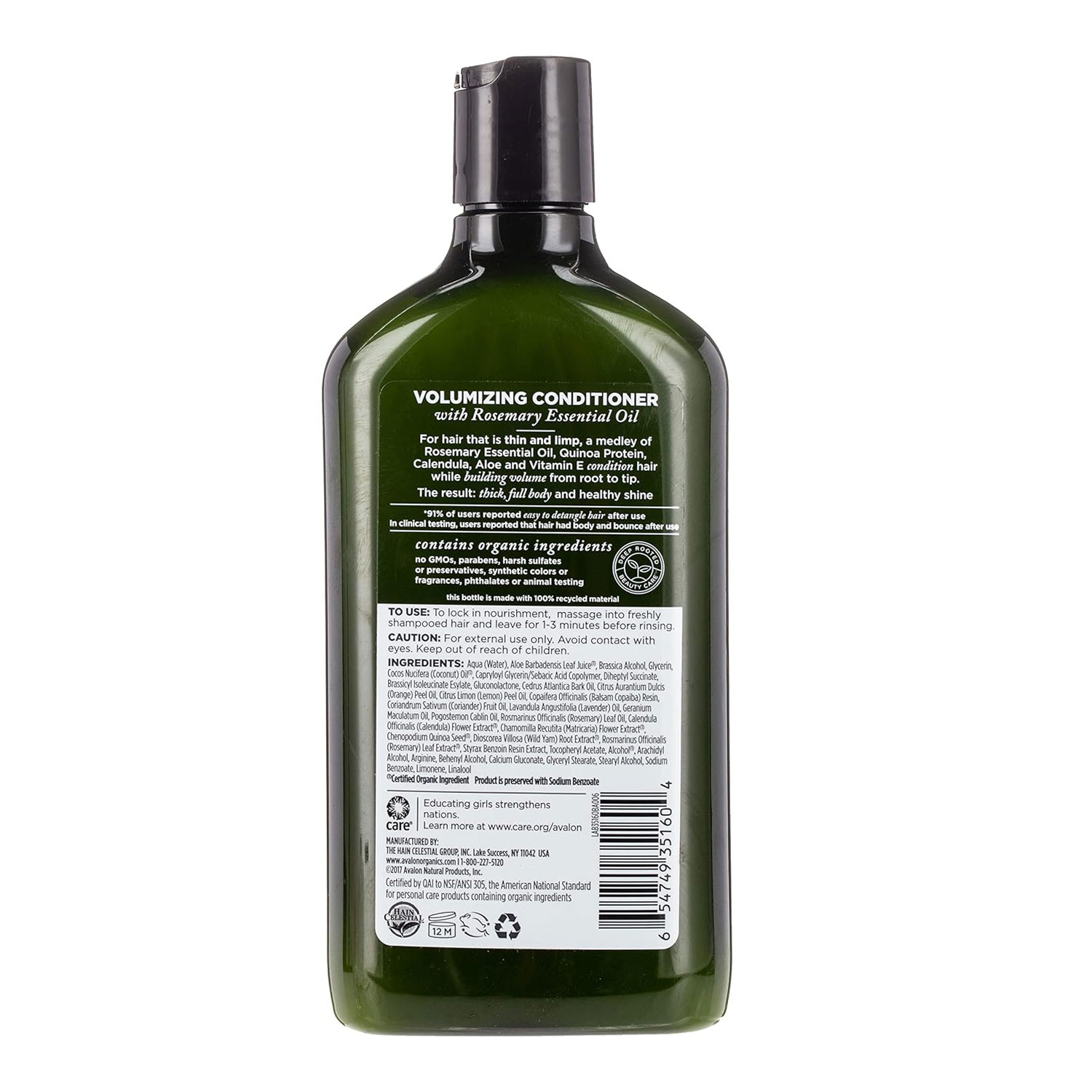 Avalon Organics Rosemary Conditioner 312 G