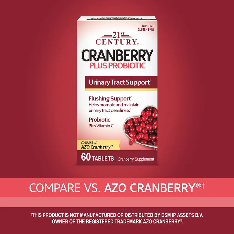 21St Century Cranberry Plus Probiotic 60 Tab