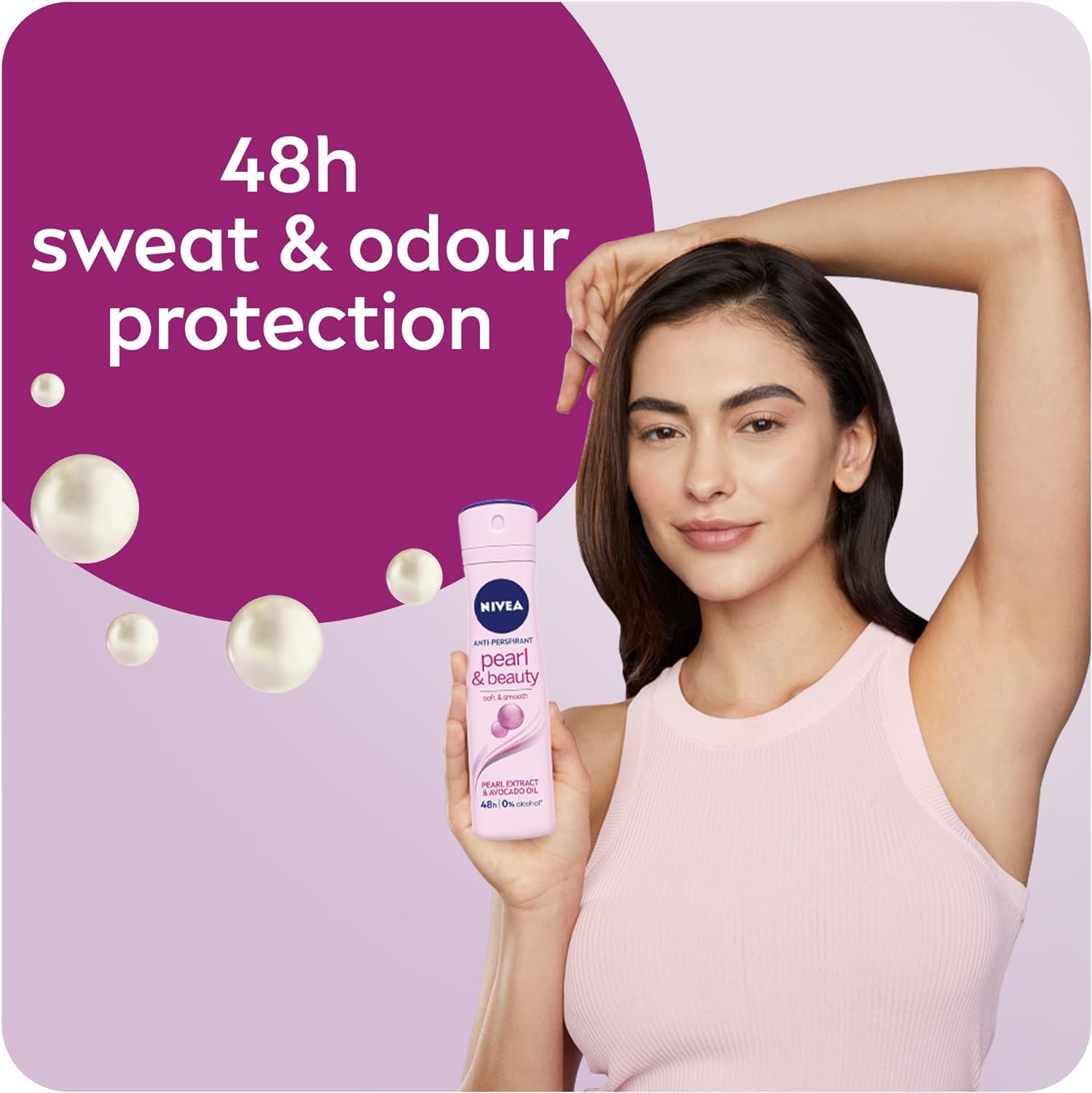 Nivea Antiperspirant Spray For Women Pearl & Beauty Pearl Extracts 3X150 Ml