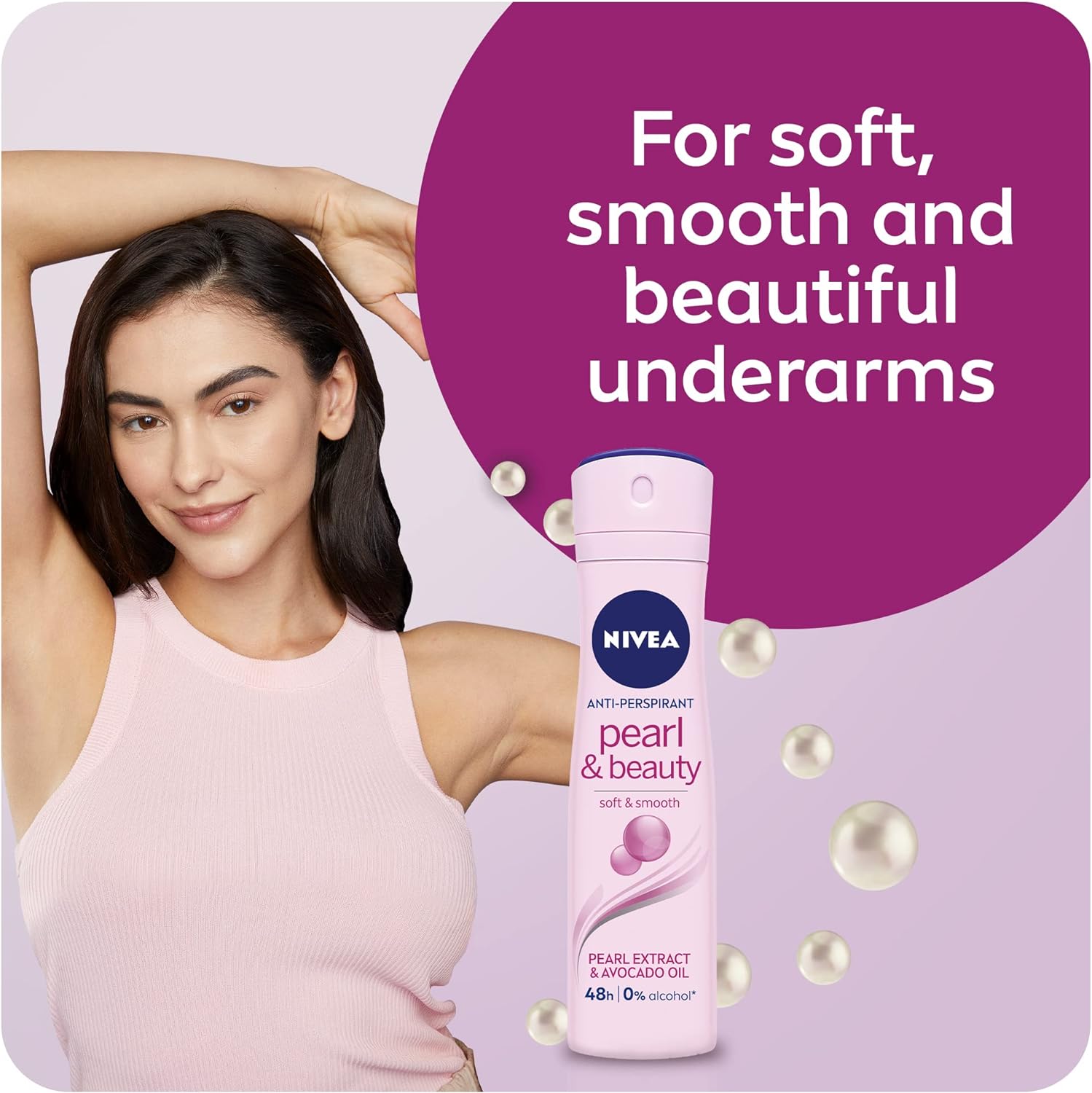 Nivea Antiperspirant Spray For Women Pearl & Beauty Pearl Extracts 3X150 Ml