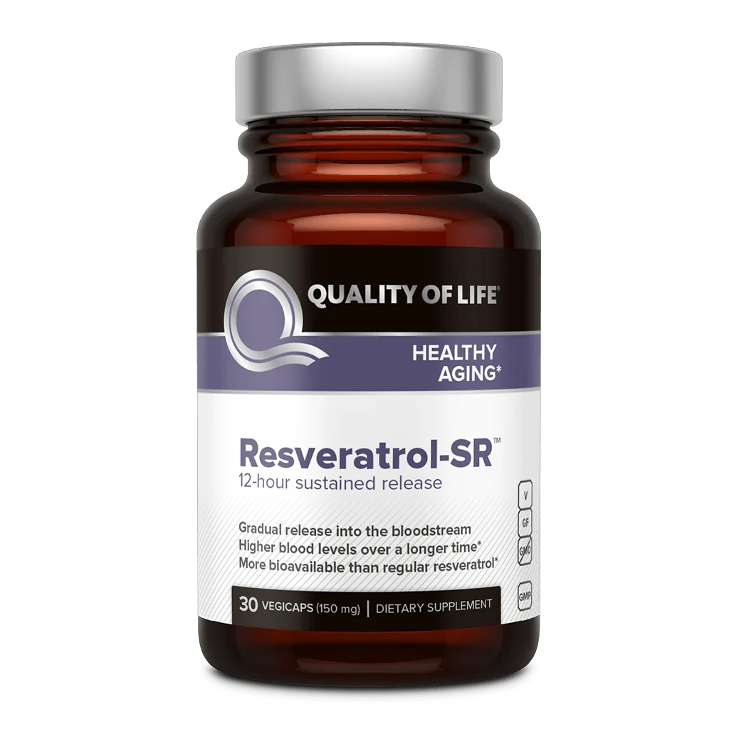 RESVERATROL SR- Supports healthy aging, metabolism, Enhances blood flow  150 mg, 30 Vegicaps