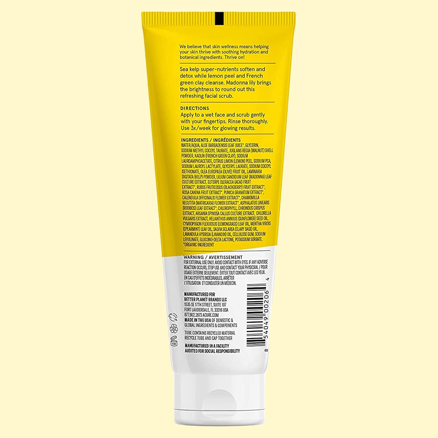 ACURE Brightening Facial Scrub118ml