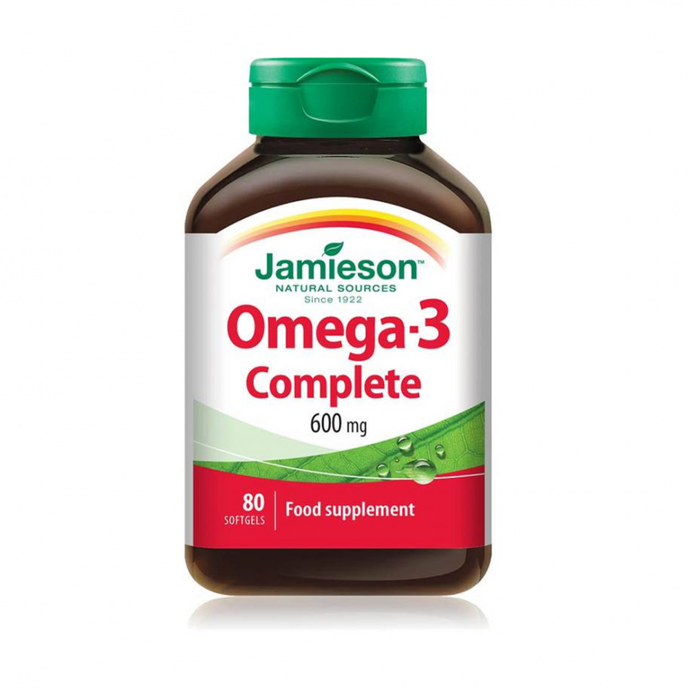 Jamieson Omega 3 complete 600mg 80 soft gels