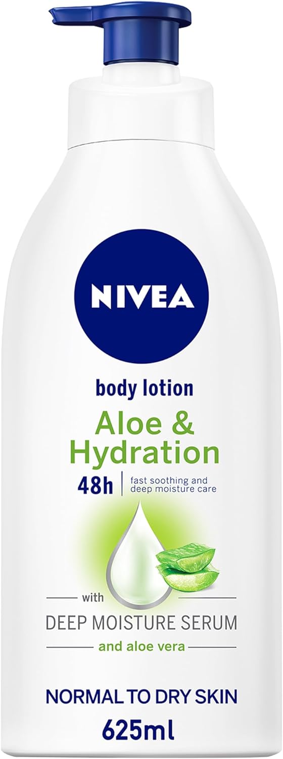 Nivea Body Lotion Hydration, Aloe Vera, Normal to Dry Skin, 625ml