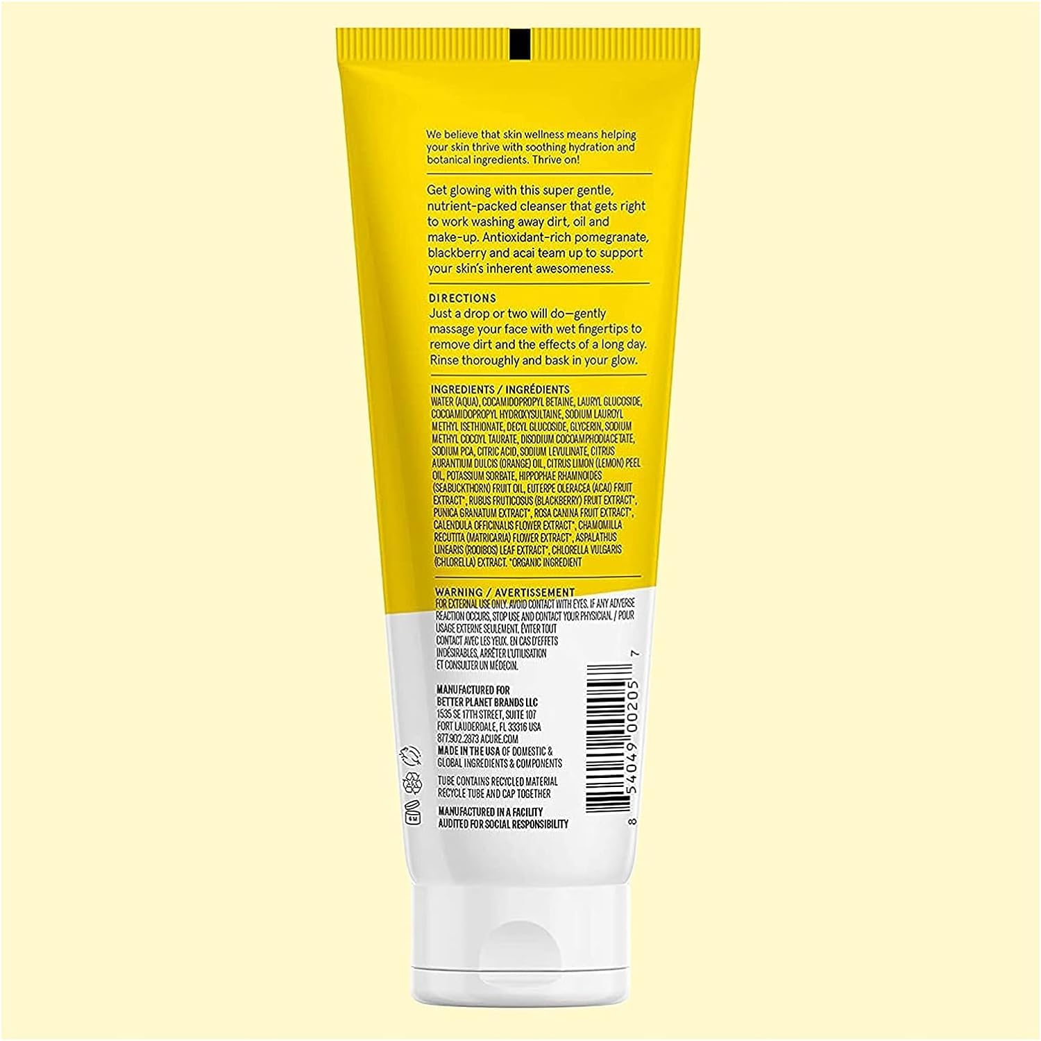 Acure Brightening Cleansing Gel 