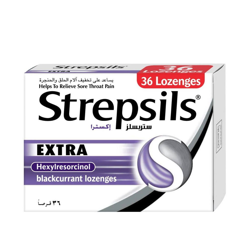 Strepsils Extra BlackcurrentLozenges 36Pcs