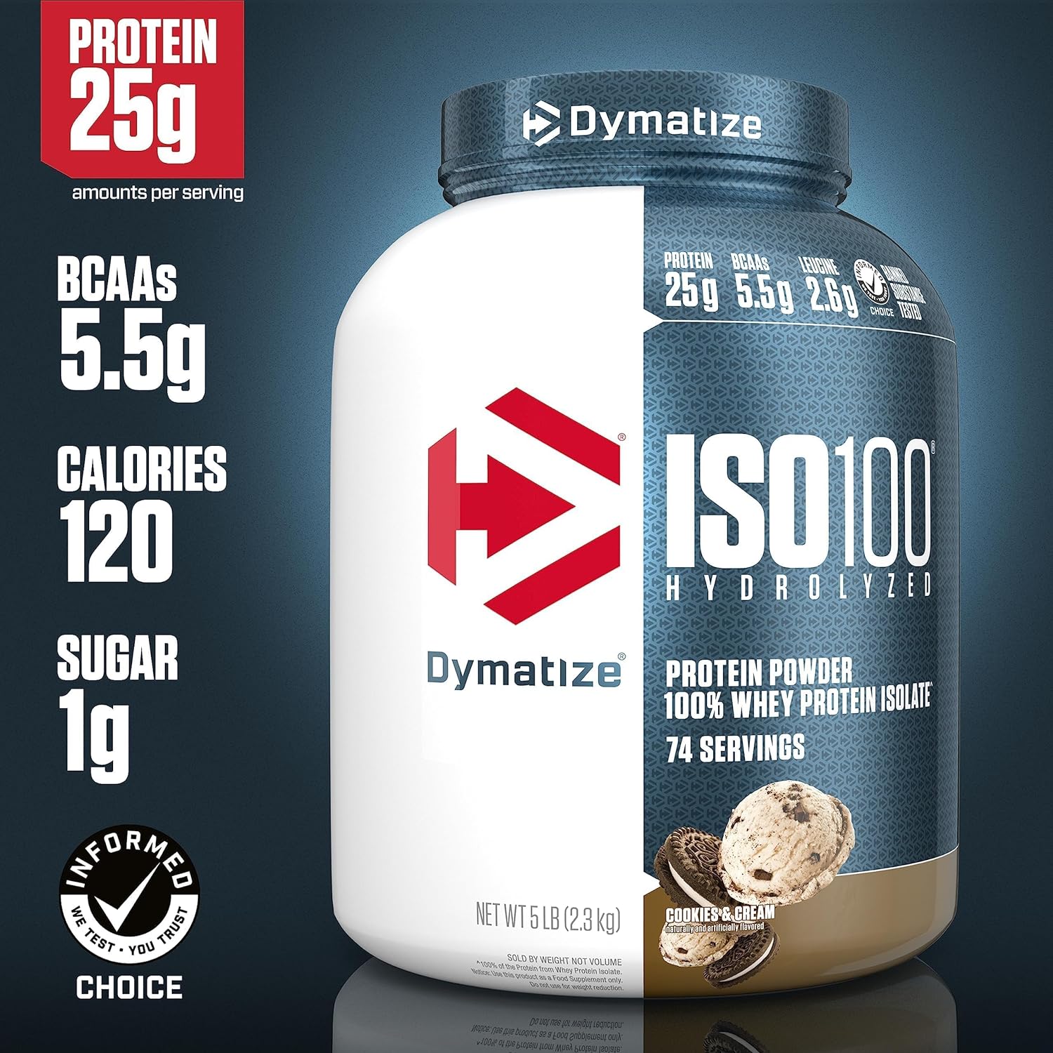 Protein Powder 100% isolate 71 serving chocolate and peanut butter