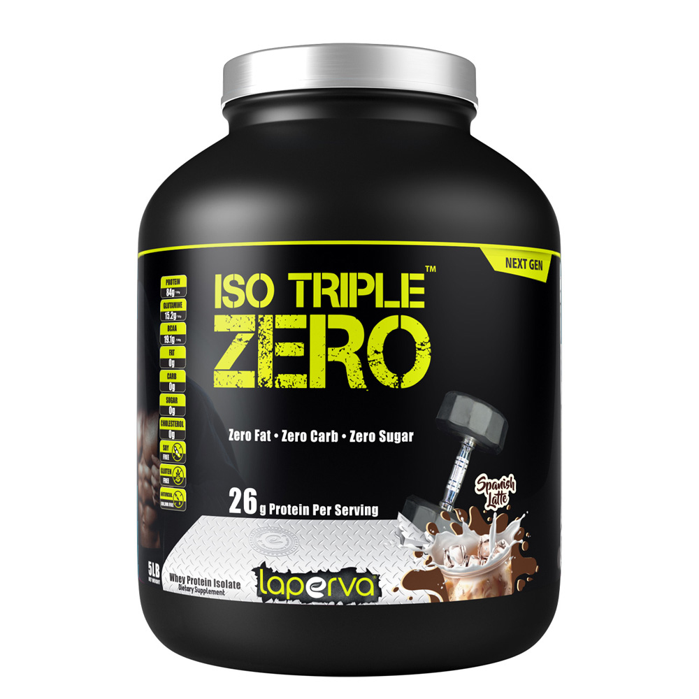 Laperva ISO Triple Zero 26 gm protein 5LB Spanish Latte,High protein content per serving