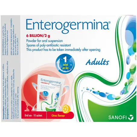 Enterogermina Adult Susp (6 / 2 Gr) 10 Sac Box