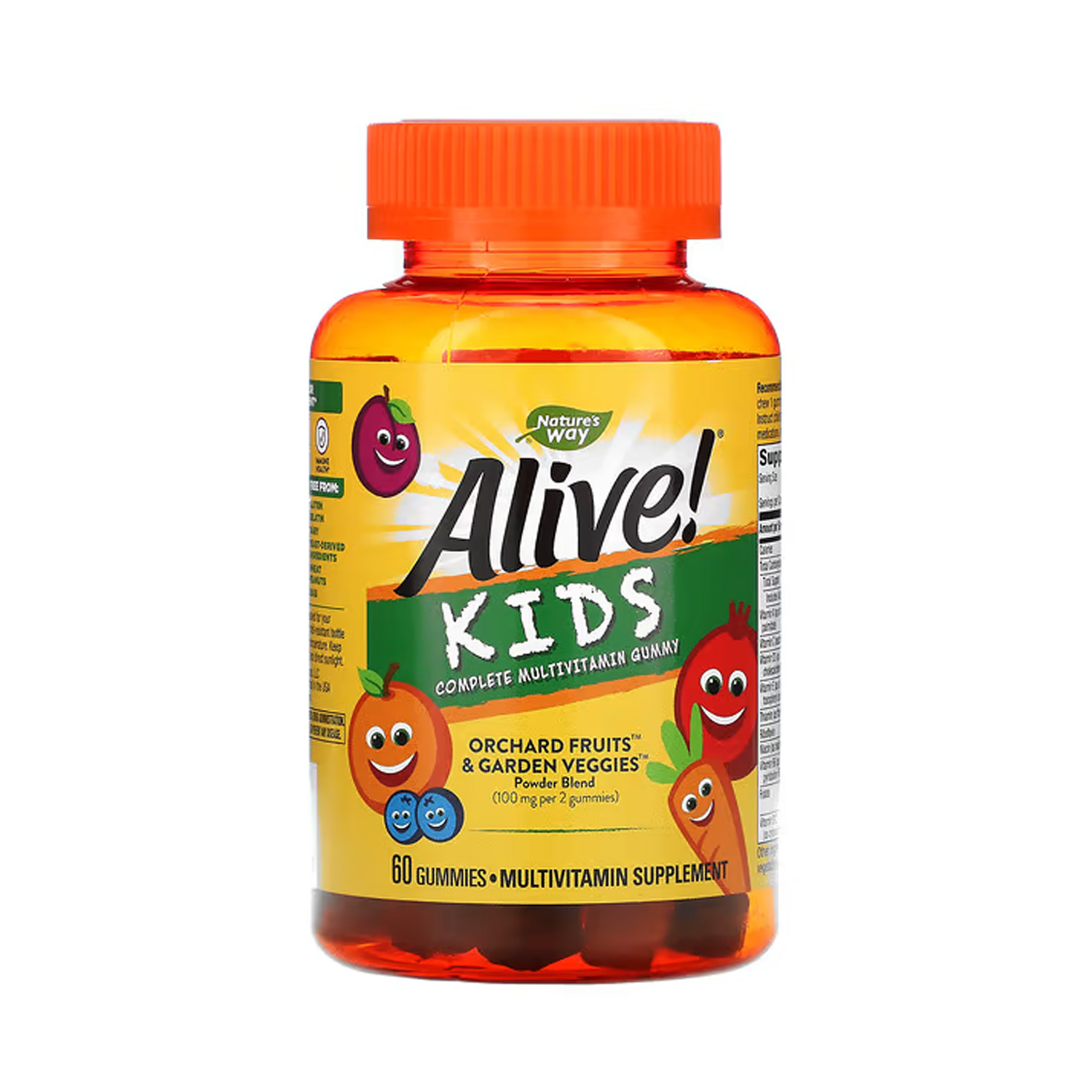 Nature\'s Way, Alive! Kids, Complete Multivitamin, Cherry, Orange & Grape , 60 Gummies