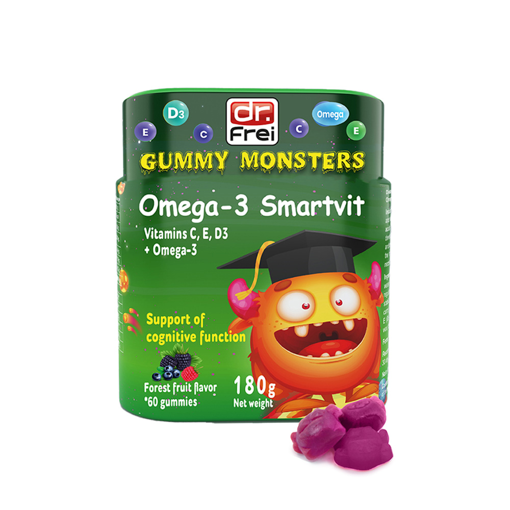 Dr Frei Gummy Monsters Omega 3 Smartvit T 60 Gummiesforest Fruit Flavorsupport Of Cognitive Function