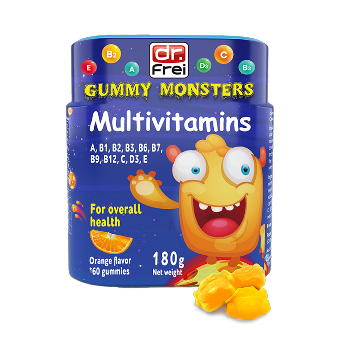 Dr Frei Gummy Monsters MULTIVITAMINS 60 Gummies, Orange Flavour