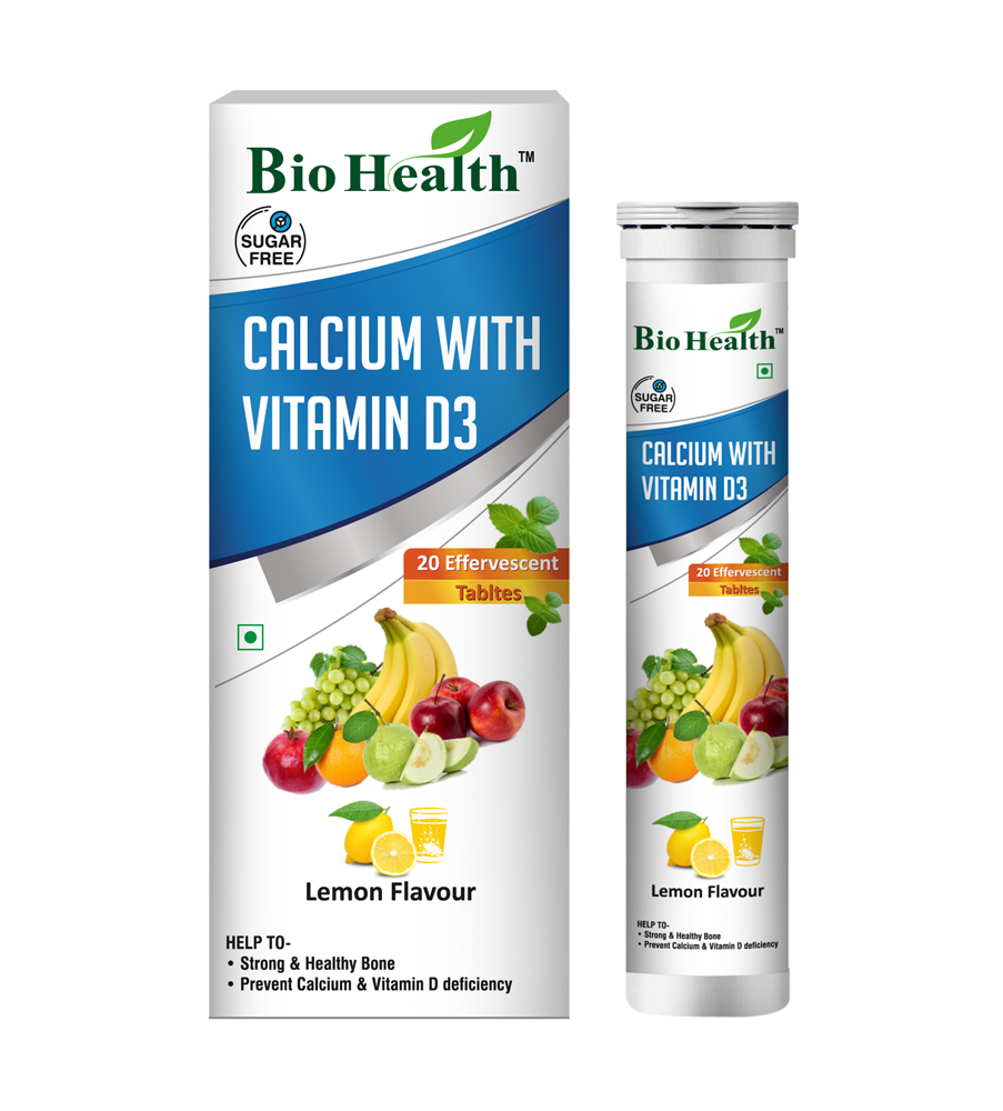 Bio Health Calcium With Vitamin D3 Efferbescent Tab 20 Effv Tab