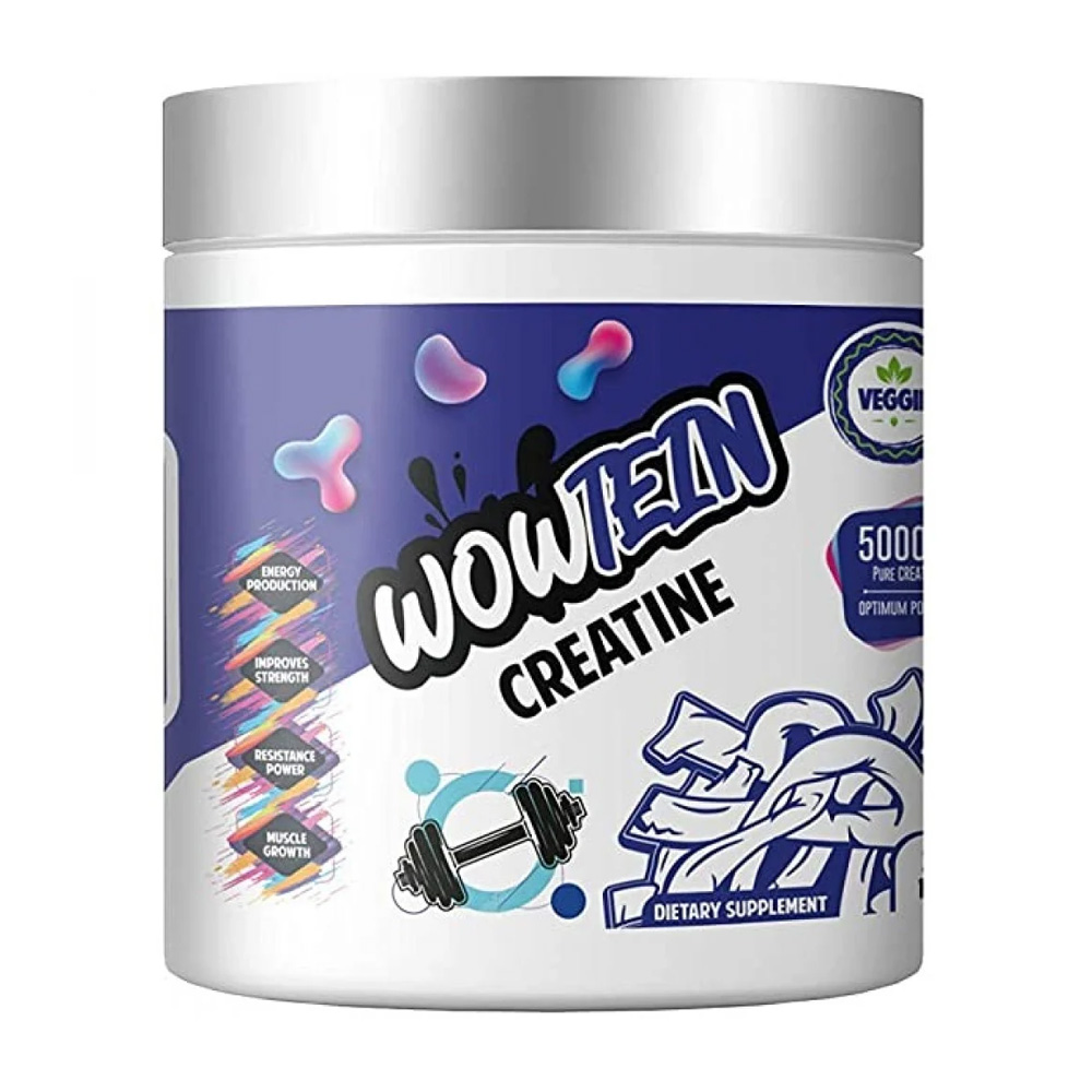 Wowtein Creatine 5000 mg  (300gms) Veggie flavor