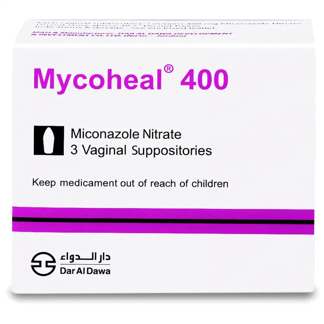 Mycoheal 400 mg 3 Suppository