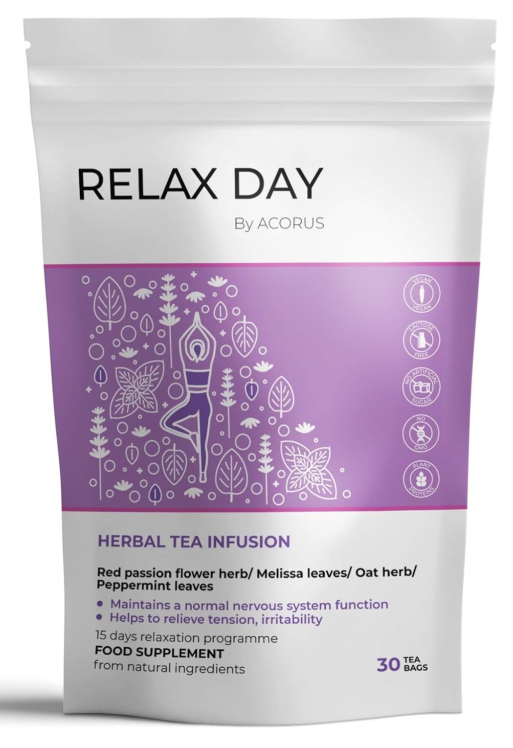 Acorus Relax Day Herbal Tea Doypack 1.5 Gm X 30