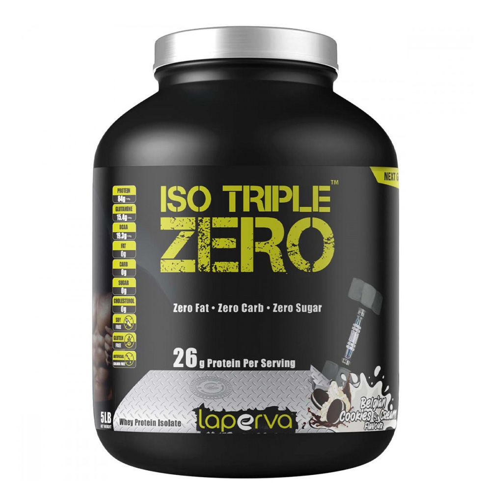 Laperva ISO Triple Zero 26 gm protein 5 LB, Belgian cookies and cream flavor