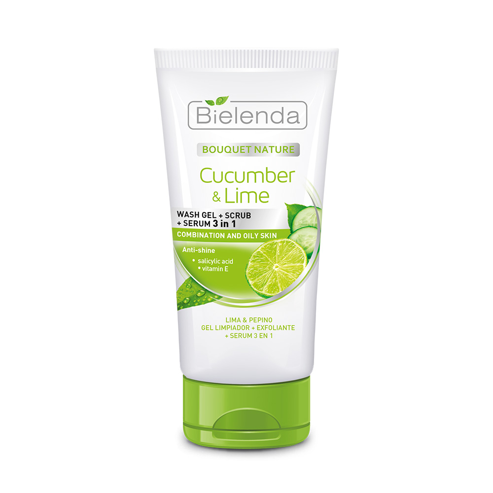 Cucumber And Lime Gel+scrub+serum 3 In 1