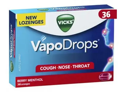 Vicks Vapodrops Berry Menthol 36 Lozenges