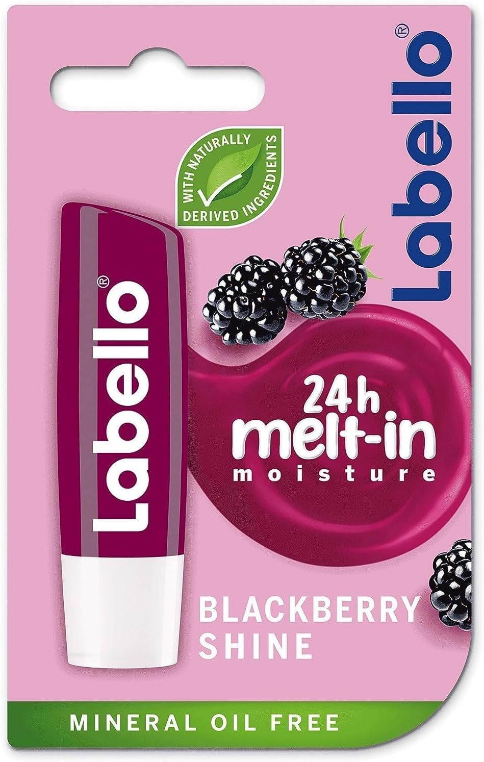 Labello Lip Balm, Moisturising Lip Care, Blackberry Shine, 4.8g