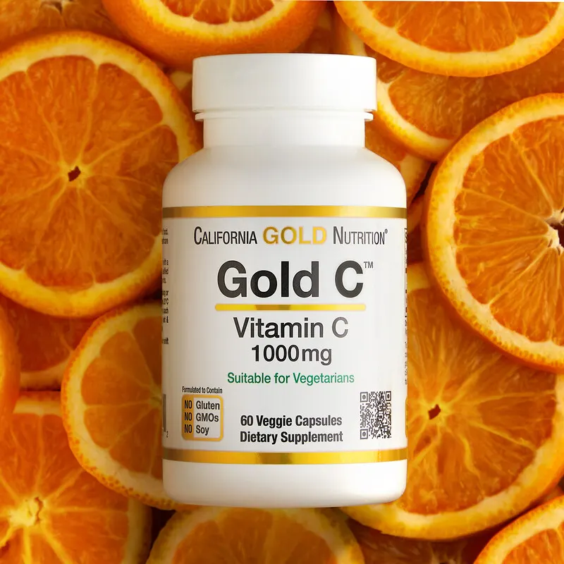 California Gold Nutrition Gold C Usp Grade Vitamin C 1000 Mg 60 Veggie caps