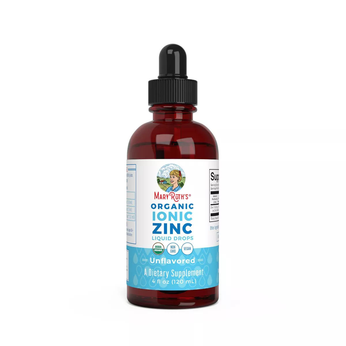 Mary Ruth Zinc Drops, Unflavored, Org, 4 oz