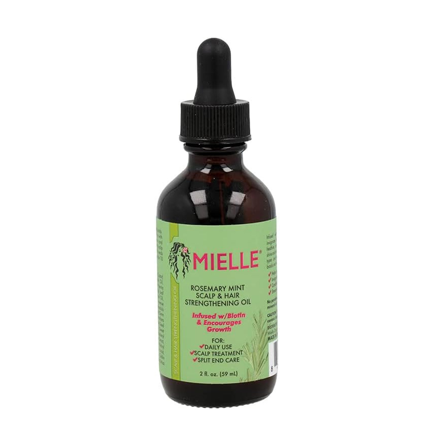 Mielle Organics Rosemary Mint Growth Oil, Sulfate and Paraben Free, 2 Ounces