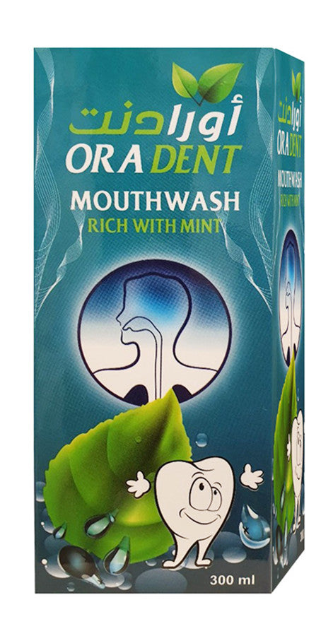 Oradent Mouth Wash Rich With Mint 300 Ml